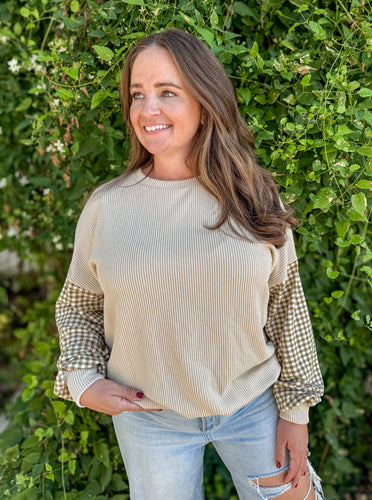 Gingham Oversized Dolman