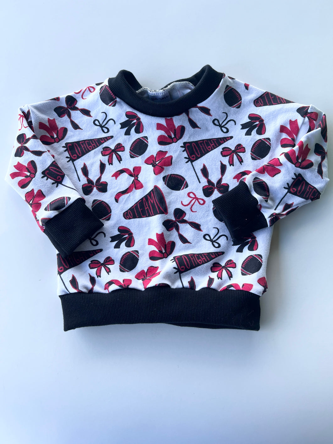 Red Black Football Season Sweatshirt