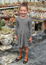 Black Gingham Twirl Dress