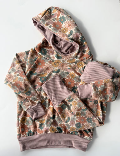 Rust Floral Hoodie & Jogger Set