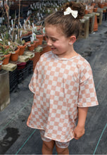 Check peach pink top for girls