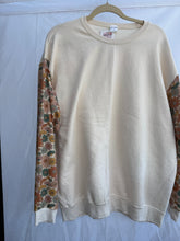 Rust floral sleeve sweatshirt