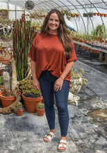 Oversized rust women’s T-shirt 